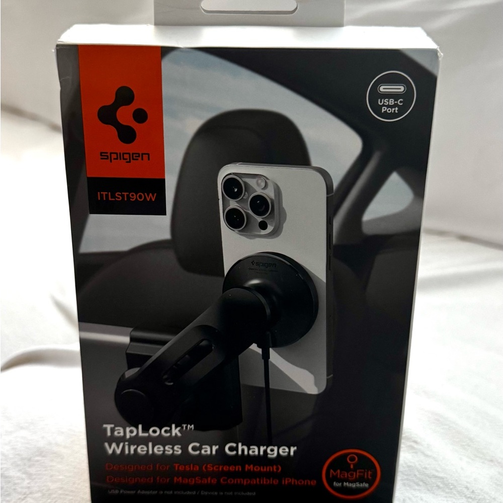 Spigen TapLock Wireless Car Charger with USB-C Port